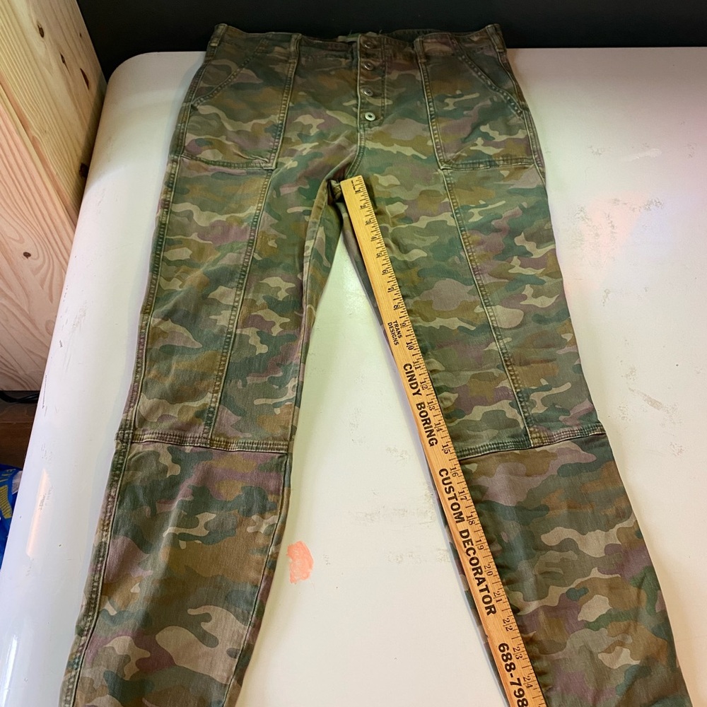 Anthropologie Camo Utility Pants - Green, Brown, Tan, Mauve
